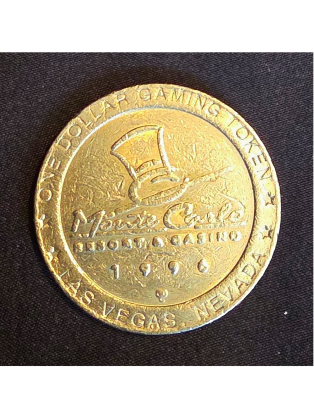 Monte Carlo Resort & Casino $1 Gaming Token Las Vegas, Nevada 1996